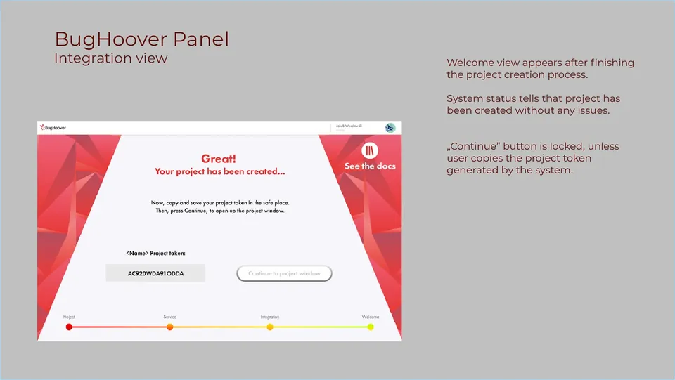 BugHoover: Integration view, next step