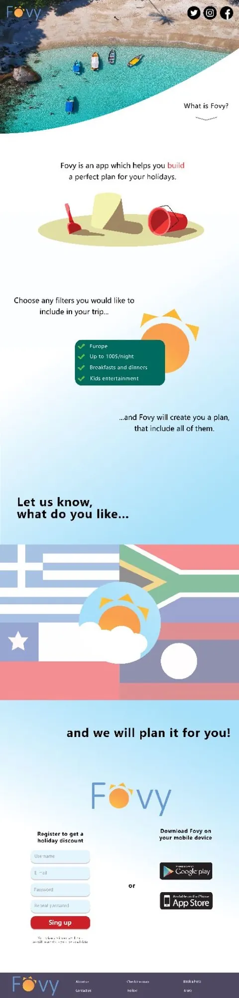 Fovy: Full landing page