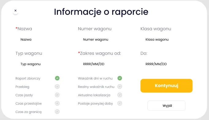 Trackine: Report details